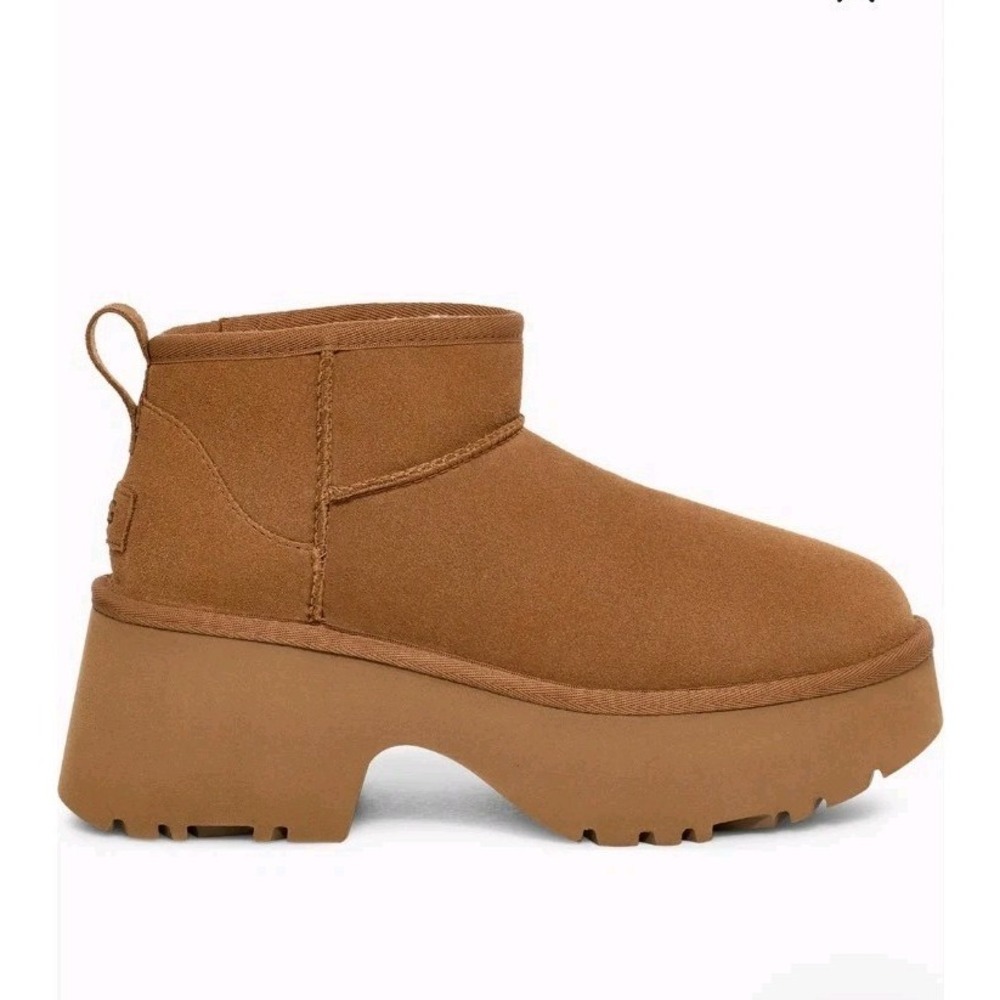 UGG NWT Platform Mini Boots | Chestnut | Cozy & Trendy | Size 8 - Picture 4 of 8